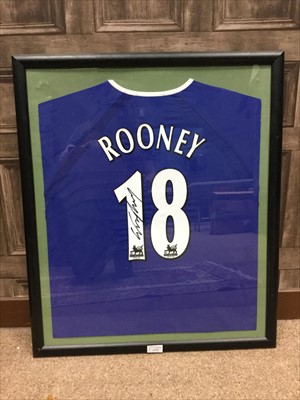 Lot 1772 - AN EVERTON REPLICA JERSEY SIGNED BY WAYNE ROONEY