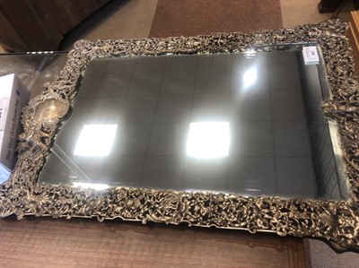 Lot 401 - A SILVER FRAMED TABLE MIRROR