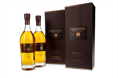 Lot 58 - TWO BOTTLES OF GLENMORANGIE EXTREMELY RARE 18 YEARS OLD