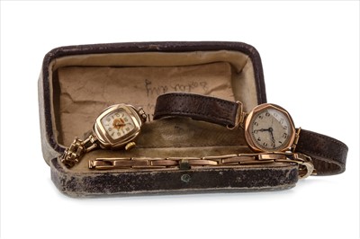 Lot 764 - TWO GOLD WATCHES