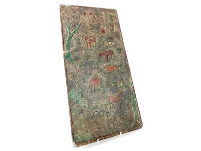 Lot 748 - A 19TH CENTURY CHINESE SLATE TILE