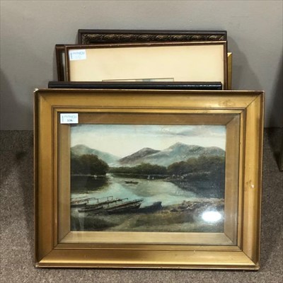 Lot 339 - A LOCHSIDE SCENE AND FIVE OTHER PICTURES