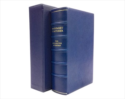 Lot 1400 - A SIGNED, DELUXE LIMITED EDITION COPY OF THE COLLECTED SPEECHES OF MARGARET THATCHER