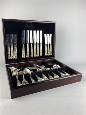Lot 362 - A LOT OF TWO SETS OF SILVER PLATED CUTLERY