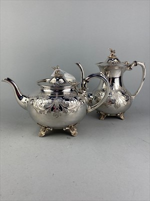 Lot 369 - A SILVER PLATED TEA AND COFFEE SERVICE