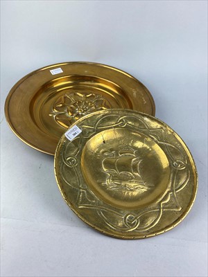 Lot 384 - A LOT OF TWO BRASS CHARGER