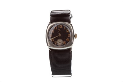 Lot 775 - A WWI SILVER MANUAL WIND TRENCH WATCH
