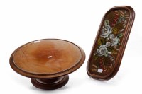 Lot 1392 - VICTORIAN FLORAL BEADWORK AND NEEDLEWORK STAND...