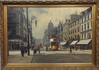 Lot 138 - TOWARDS CENTRAL STATION, AN OIL BY PETER ST CLAIR MERRIMAN
