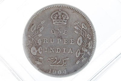 Lot 6 - TWO SILVER INDIAN RUPEES, 1891 AND 1904