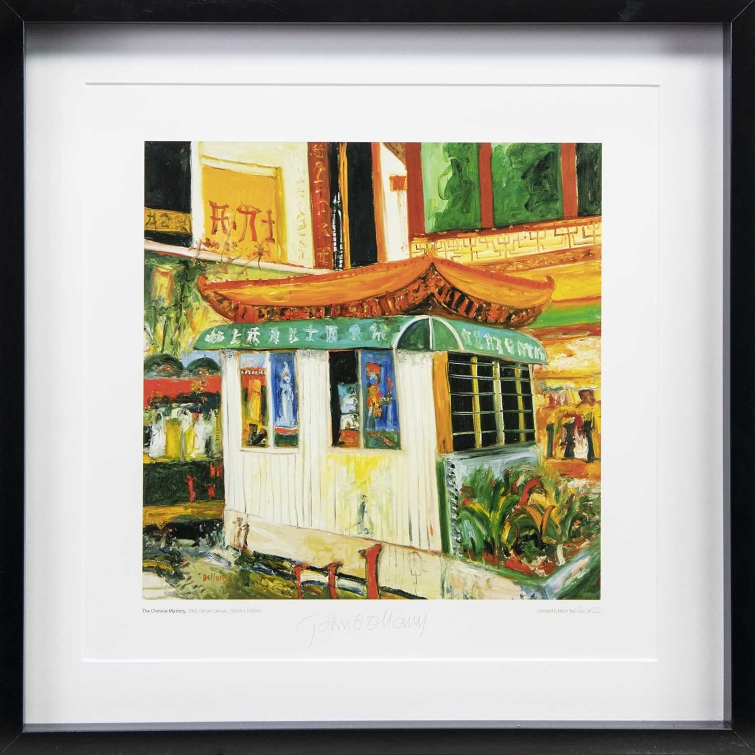 Lot 6 - THE CHINESE MYSTERY, A PRINT SIGNED BY JOHN BELLANY