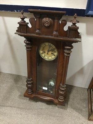 Lot 418 - A LATE VICTORIAN VIENNA WALL CLOCK