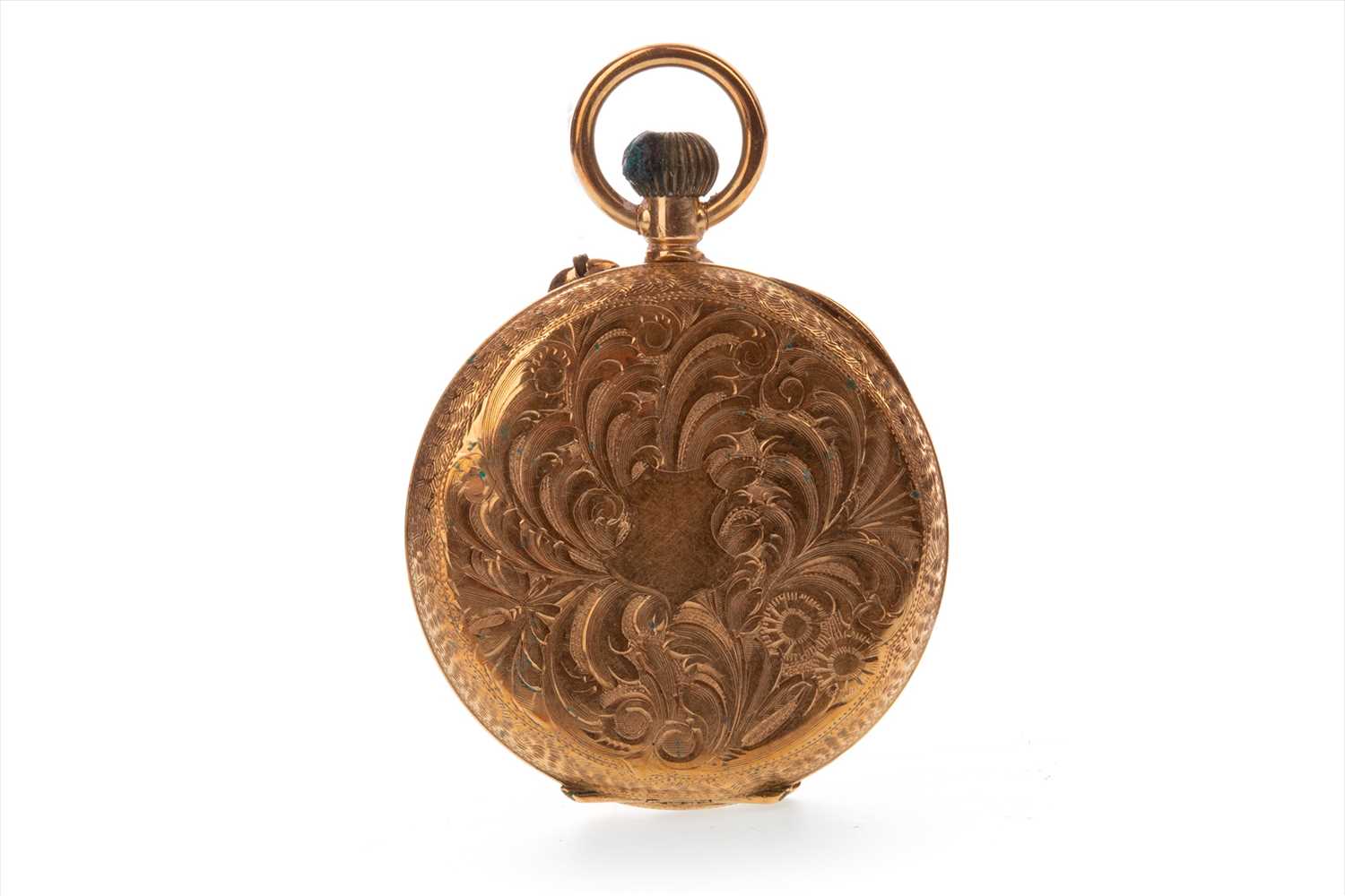 Lot 776 - A LADY'S 19TH CENTURY GOLD FOB WATCH