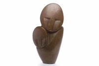 Lot 1403 - SOAPSTONE SCULPTURE OF MODERNIST DESIGN of...