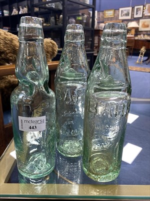 Lot 443 - A GROUP OF VICTORIAN BARR LEMONADE BOTTLES