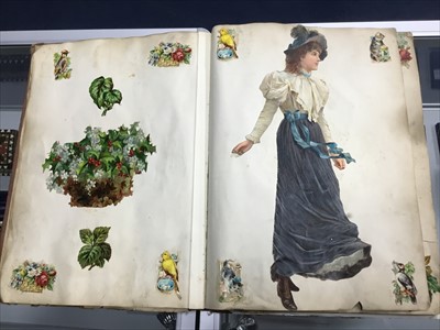 Lot 445 - A VICTORIAN SCRAP ALBUM