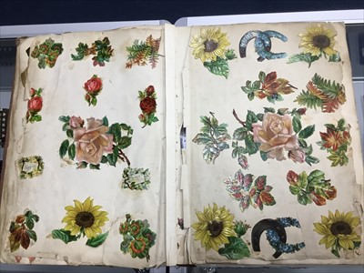 Lot 445 - A VICTORIAN SCRAP ALBUM
