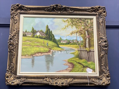 Lot 452 - AN OIL PAINTING BY F. PALL