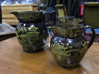 Lot 483 - A LOT OF TWO 19TH CENTURY POTTERY JUGS