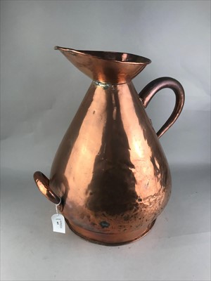 Lot 461 - A 19TH CENTURY COPPER FIVE GALLON JUG