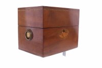 Lot 1412 - EDWARDIAN MAHOGANY INALID BOX of rectangular...