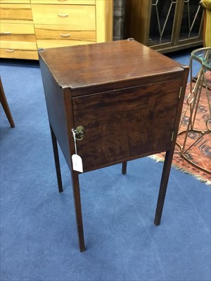 Lot 474 - A 19TH CENTURY MAHOGANY POT CUPBOARD