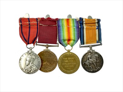 Lot 1424 - AN INTERESTING GROUP OF FOUR MEDALS