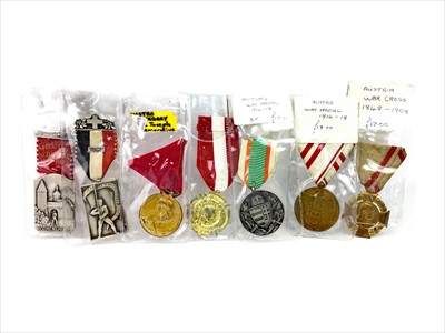 Lot 1433 - A GROUP OF AUSTRIAN, AUSTRO HUNGARIAN AND SWISS MEDALS