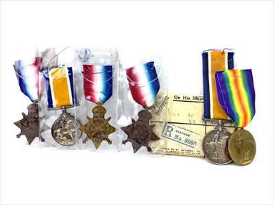 Lot 1436 - A WWI BRITISH WAR MEDAL AND OTHERS
