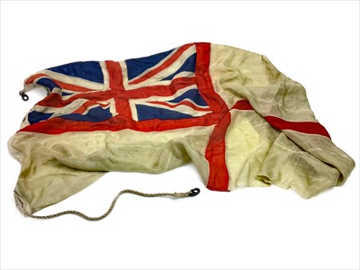 Lot 1443 - A LOT OF TWO FIRST WORLD WAR ENSIGNS AND A SIGNAL FLAG
