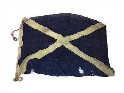 Lot 1443 - A LOT OF TWO FIRST WORLD WAR ENSIGNS AND A SIGNAL FLAG