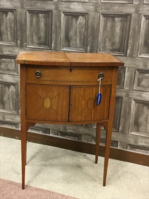 Lot 1376 - A 19TH CENTURY SATINWOOD AND CROSSBANDED CABINET