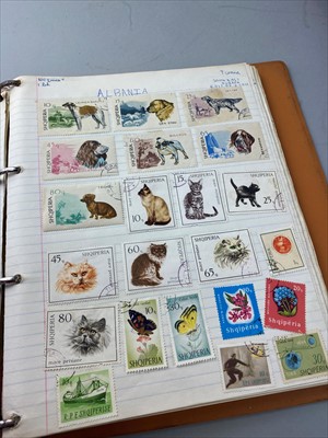 Lot 128 - A LOT OF THREE ALBUMS OF WORLD STAMPS