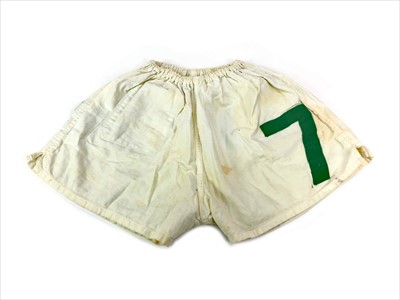 Lot 1909 - STEVIE CHALMERS OF CELTIC F.C. - HIS CELTIC SHORTS