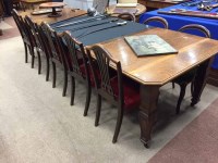 Lot 1437 - VICTORIAN OAK EXTENDING DINING TABLE with...