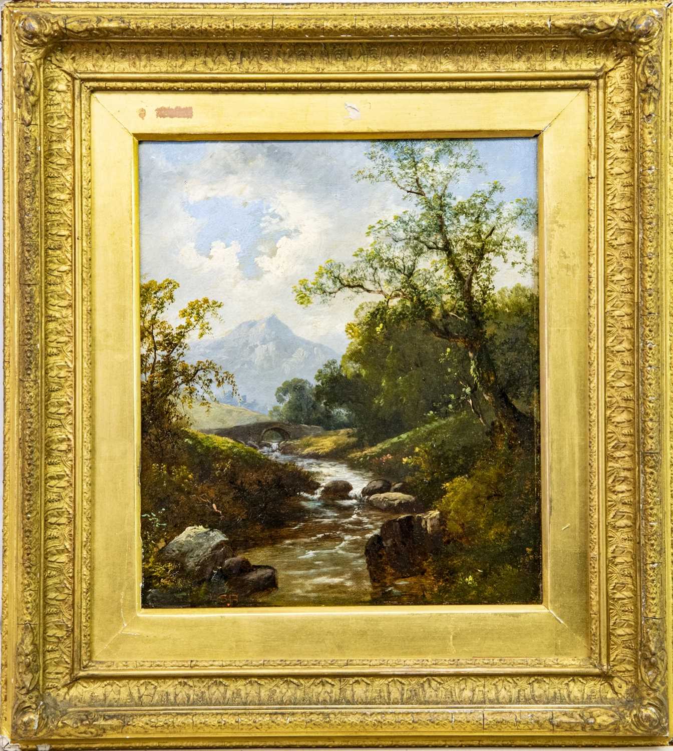 Lot 14 - STREAM IN A FOREST, AN OIL BY JAMES BURRELL SMITH
