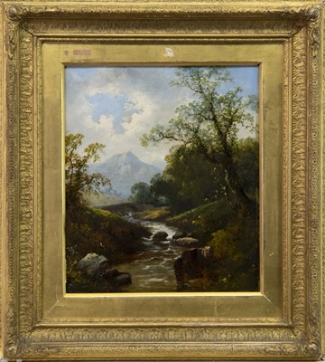 Lot 14 - STREAM IN A FOREST, AN OIL BY JAMES BURRELL SMITH