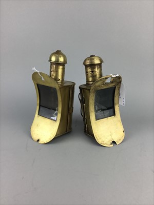Lot 149 - A LOT OF TWO BRASS OIL LAMPS