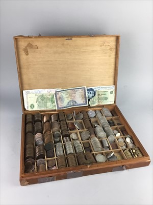 Lot 156 - A LARGE LOT OF COINS AND BANKNOTES