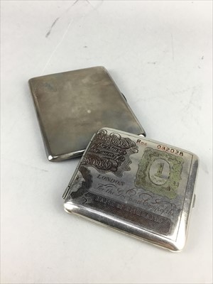 Lot 178 - A SILVER CIGARETTE CASE AND ANOTHER CASE