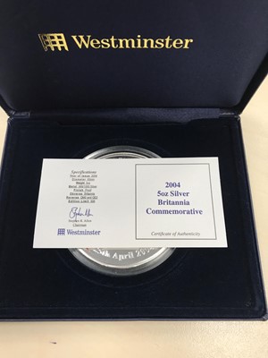Lot 41 - A WESTMINSTER SILVER 5 OZ COIN