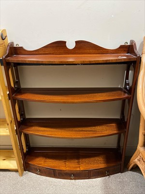 Lot 200 - A MODERN PINE DWARF BOOKCASE AND A GLAZED DOOR BOOKCASE