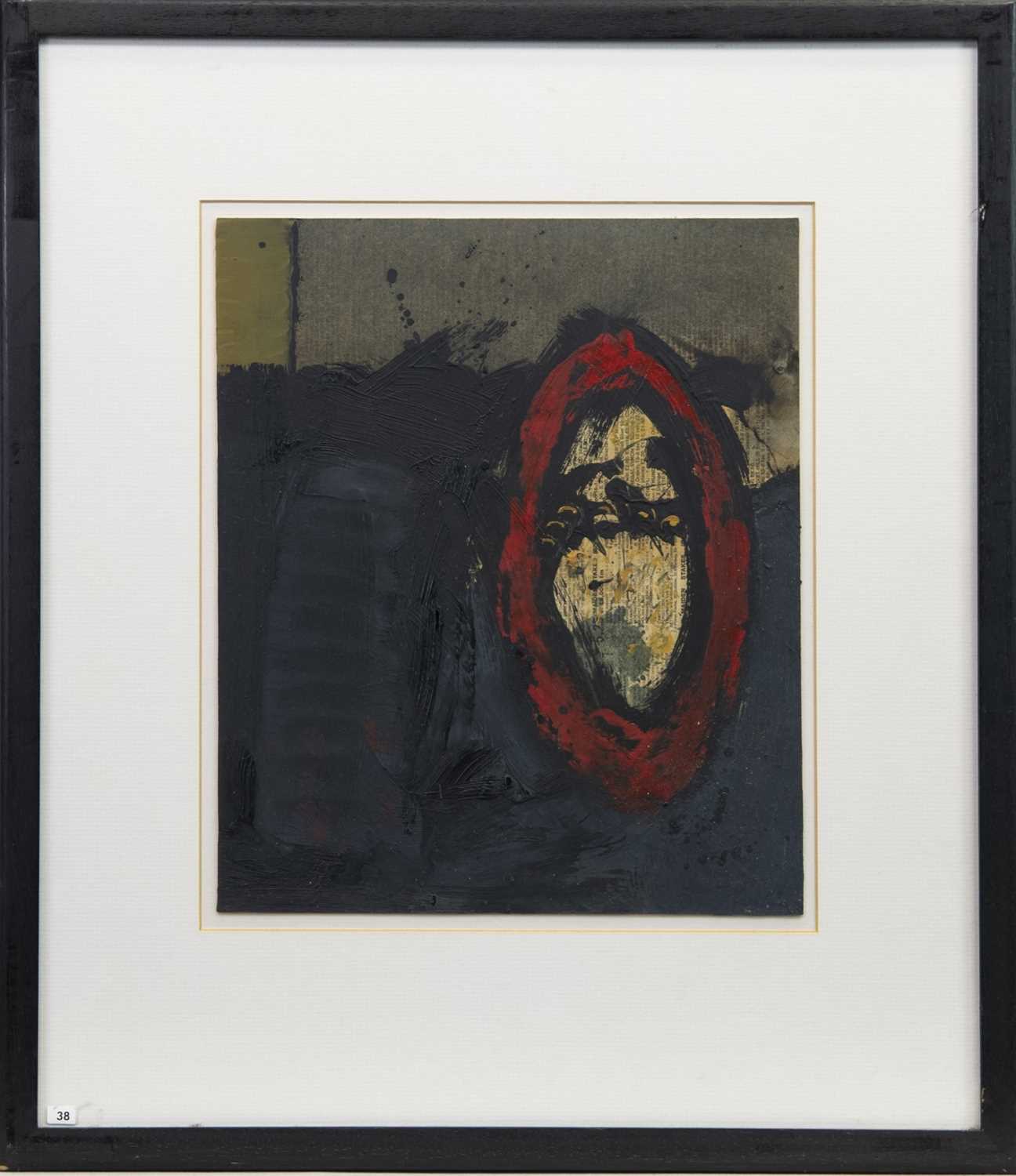 Lot 10 - RED PRESENCE, AN OIL BY JAMES GAVIN