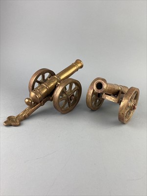 Lot 32 - A PAIR OF BRASS SIGNALLING CANONS