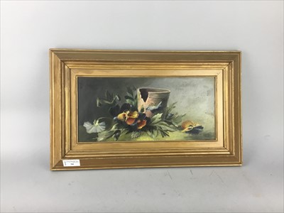 Lot 34 - SCOTTISH SCHOOL, STILL LIFE WITH POT AND FLOWERS