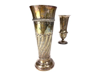 Lot 440 - A LOT OF TWO SILVER VASES
