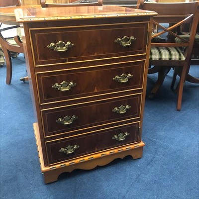 Lot 274 - A MODERN STAINED WOOD CUPBOARD CHEST