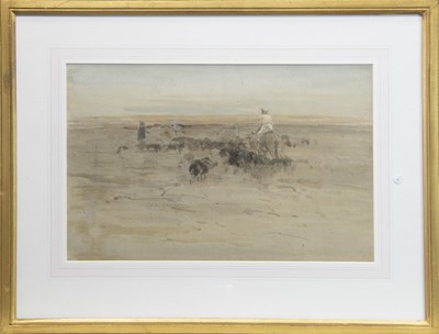Lot 12 - IN THE DESERT, A WATERCOLOUR BY EDWIN JOHN ALEXANDER