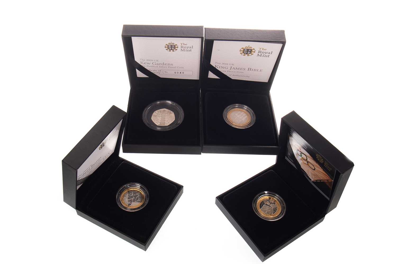 Lot 65 - FOUR THE ROYAL MINT SILVER PROOF COINS