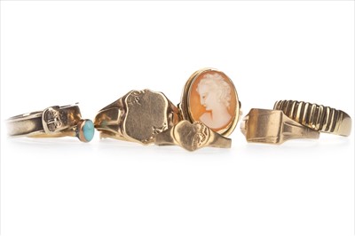 Lot 376 - A GROUP OF NINE RINGS